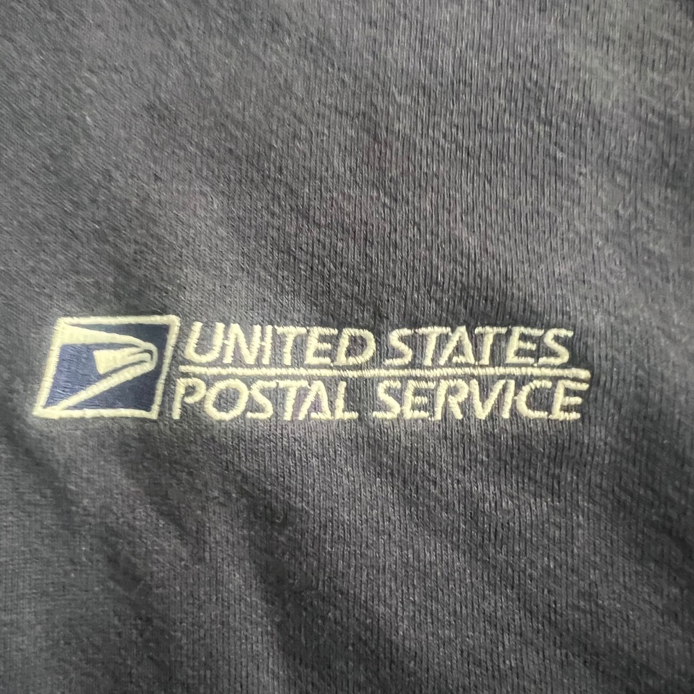 Lee Zip Up Hoodie Mens L Navy Blue USPS United States Postal Service Logo Heavy - Picture 3 of 11